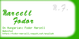 marcell fodor business card